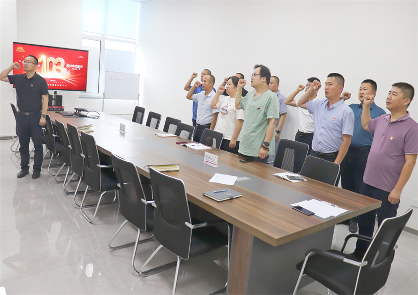 尊龙凯时人生就是博机械举办庆祝中国共产党成立103周年主题党日活动